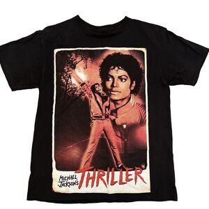 Michael Jackson King of Pop Thriller Poster 80s T-Shirt XS Women's
